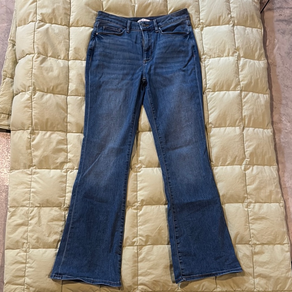 Nine West Blue Flare Wide Leg Jeans